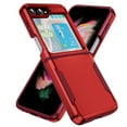 thumbnail image 1 of TECH CIRCLE for Samsung Galaxy Z Flip 5 Case, Slim Hybrid 2-In-1 Hard PC Soft TPU Dual Layer Heavy Duty Rugged Shockproof Protective Lightweight Case for Samsung Galaxy Z Flip 5,Red+Rose, 1 of 8