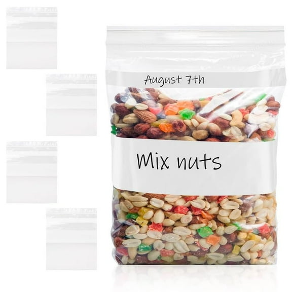 Pack of 250 Clear Seal Top Stand-Up Pouches 10 x 12   5 BG. Polyethylene Gusseted Bags 10x12, Gallon. Thickness 1.75 mil Plastic Bags for Packing and Storing. Great for Industrial, Food Service