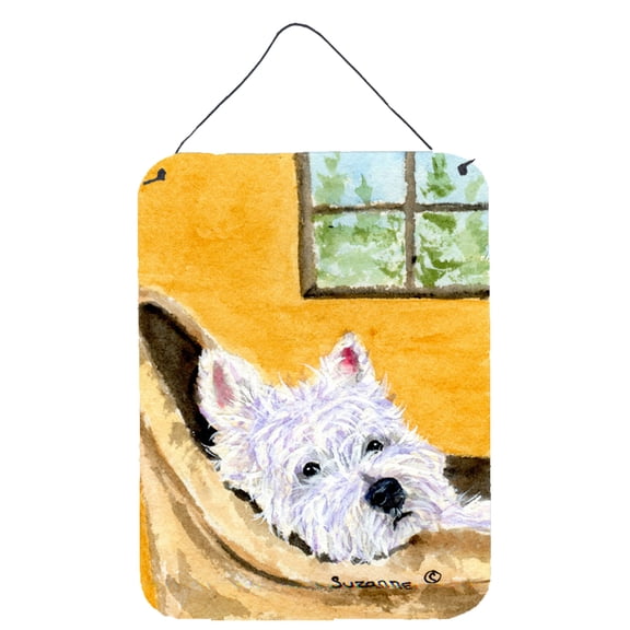 Caroline's Treasures Westie Wall or Door Hanging Prints, Aluminium Metal, 12 inch x 0.02 inch x 16 inch, Multicolor