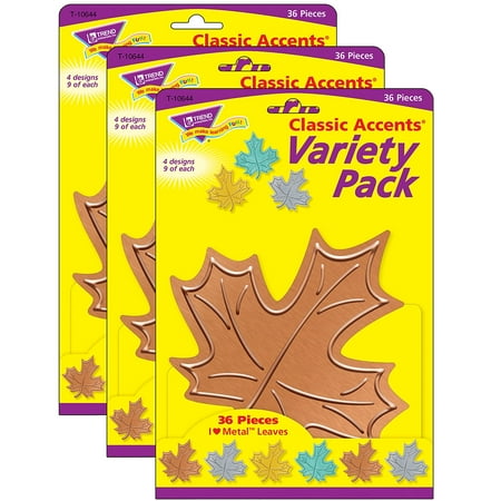 UPC: 0194629100521 | TREND I Love Metal Leaves Classic Accents Variety Pack  108 Pieces
