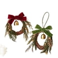 thumbnail image 2 of Yuarrent navideña de gran tamaño y alta estabilidad, con lazos y campanas. Adorno navideño colgante con forma de piña. Combinación de lazo Kits de decoración para fiestas tipo+1, 2 of 6