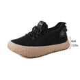 thumbnail image 6 of Pandaie Womens Walking Shoes Breathable Comfortable Knit Slip on Lace up Sneakers with Non Slip Cushioned Sole for Standing Daily Wear Travel Work Commute Black 6, 6 of 8