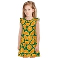 thumbnail image 1 of Fotbe Orange Lemon Vestido de Dormir para Niñas de 3 a 10 Años, Mangas Cortas, Estilo Princesa, Pijama Camisón con Mangas Voladas-Small, 1 of 6