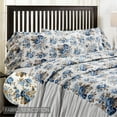 thumbnail image 6 of VHC Brands Annie Blue Floral King Pillow Case (w/ 8" Ruffle)- Set of 2, Vintage Farmhouse, 6 of 6