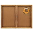 thumbnail image 6 of Quartet 48 x 36 in. Enclosed Cork Bulletin Board with Oak Frame, 6 of 6