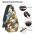 thumbnail image 4 of ZICANCN Crossbody Sling Bags for Women Men,Flowers Sunflowers Design Casual Shoulder Backpacks for Hiking Daypacks, 4 of 9