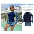 thumbnail image 4 of Traje de neopreno para mujer ANGGREK Traje de baño de dos piezas Fibra de poliéster Diseño de empalme en contraste de Color, 4 of 7