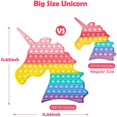 thumbnail image 2 of Big Pop Unicorn Fidget Toy, Rainbow Large Jumbo Poppers Bubbles Regalo para niñas, Juego gigante Juguete educativo sensorial para que los niños se mantengan ocupados y concentrados, 2 of 5