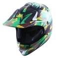 thumbnail image 2 of WOW Youth Kids Motocross BMX MX ATV Dirt Bike Helmet Spider Green Camo, 2 of 6