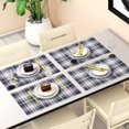 thumbnail image 3 of Chockeie 10Pcs Placemats for Dining Table , Heat-Resistant Non-Slip Woven Place Mats for Kitchen Table Mats Vinyl Stain Resistant Washable，Blue, 3 of 7