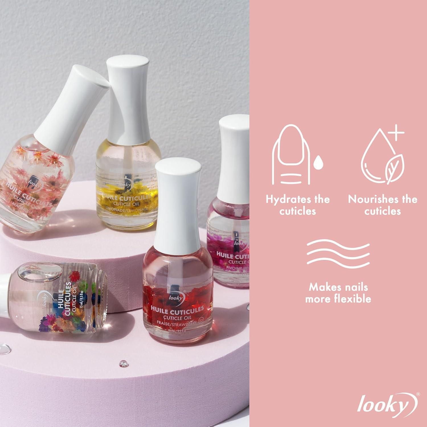 Looky Cuticle Oil – Orange Scent | Jojoba, Vitamins E & B | Nourishes, Strengthens & Moisturizes | Fast-Absorbing, Non-Greasy | Salon-Quality Care, Voulme 15 ml