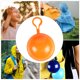 thumbnail image 4 of Bewildely Chubasquero para niños, abrigo impermeable portátil único para viajes al aire libre, chaqueta de lluvia con bola de plástico para niñas y Paraguas de lluvia Naranja Bewildely HA005641-05B, 4 of 6