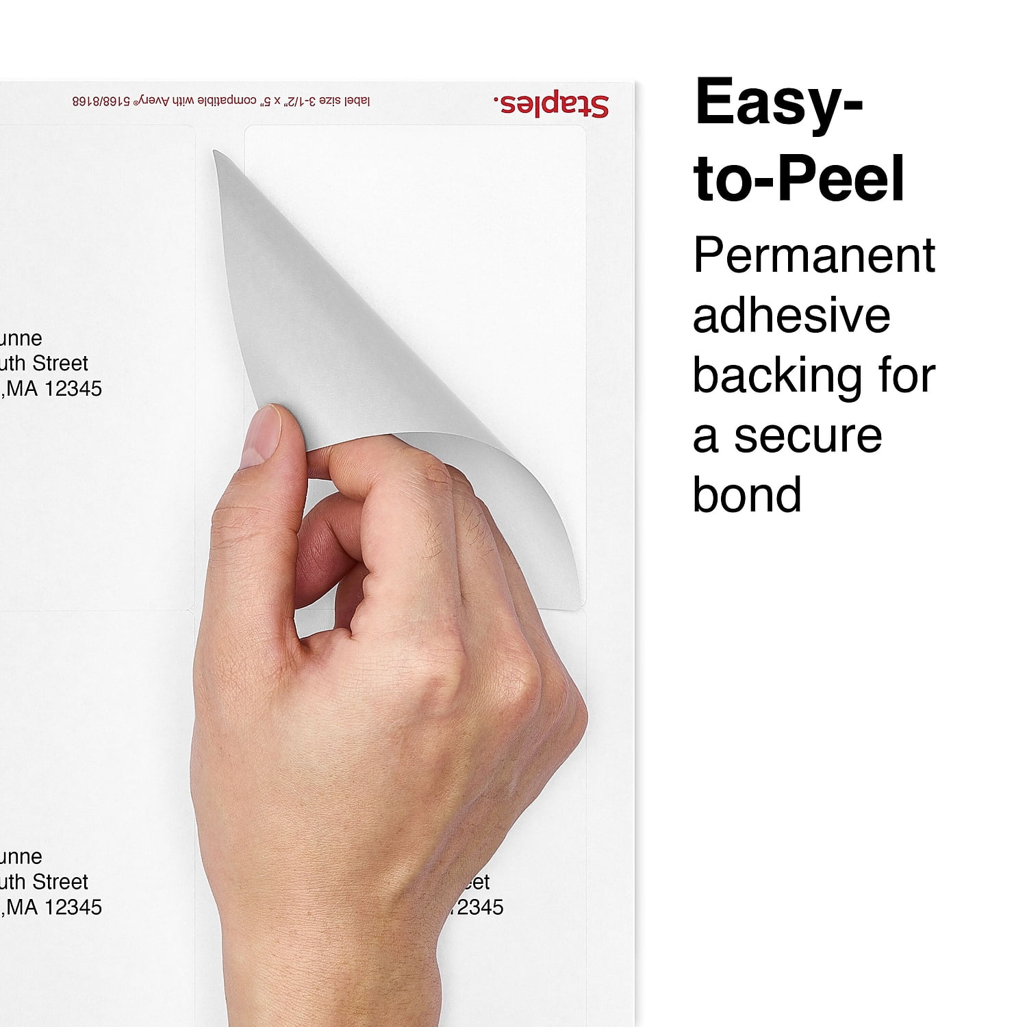 Staples Laser/Inkjet Shipping Labels 3 1/2" x 5" Bright White 4 Labels/Sheet 100 Sheets/Pack 400