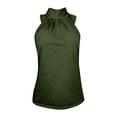 thumbnail image 5 of Women'S Sleeveless Halter Top，Elegant Business Work Sleeveless Top Undershirt Shirts Summer Casual Halter Solid Color Breathable Sleeveless, 5 of 7