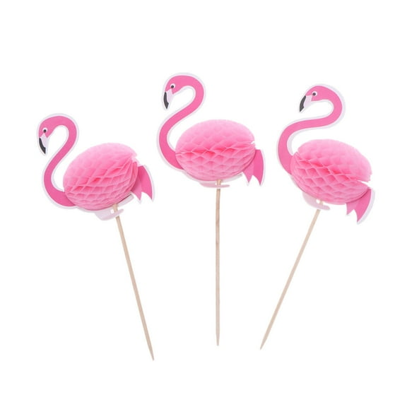 GETAJGHSD Pink Flamingo Cake Toppers for Decoration Reusable Paper Picks Perfect for Wedding Birthday Parties 40 Pieces