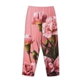 thumbnail image 7 of Fotbe Delicate Pink Carnations A Women's Pajama Pants,Sleepwear Pants,Pj Bottoms Drawstring And Pockets-Small, 7 of 7