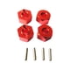 thumbnail image 1 of Adaptador hexagonal de rueda de Aleación de aluminio Bewildely 4 piezas 5MM para 1/10 AXIAL SCX10 Rojo, 1 of 6