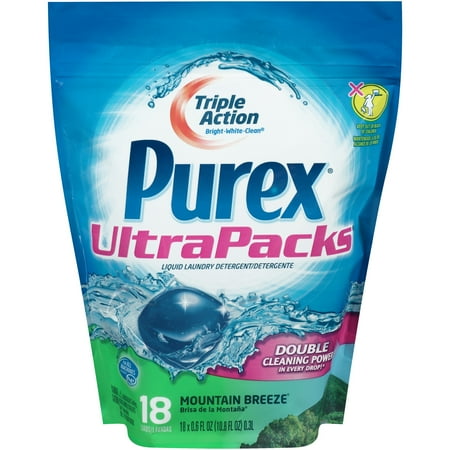 Purex® UltraPacks® Mountain Breeze® Liquid Laundry Detergent 10.8 fl. oz. Bag