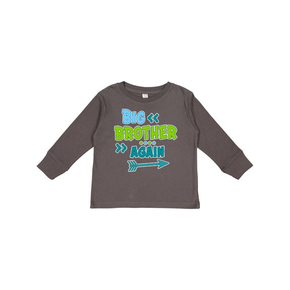 Inktastic Big Brother Again with Arrow Boys or Girls Long Sleeve Toddler T-Shirt