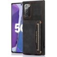thumbnail image 7 of Design for Samsung Galaxy Note 20 Wallet Case with Tempered Glass Screen Protector PU Leather Credit Card Holder Slot Phone Cases Kickstand Shockproof Protective Cover for Men 6.7 inch Black, 7 of 7