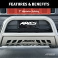 thumbnail image 3 of ARIES 35-2002 3-Inch Polished Stainless Steel Bull Bar, No-Drill, Select Toyota Tacoma, 3 of 6