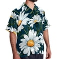 thumbnail image 2 of Daisy Men's Casual Button Down Short Sleeve Printed Summer Beach Shirts, 2 of 6