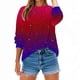 thumbnail image 2 of Heisall Womens Sweatshirts Gradient Print Round Neck Casual Sporty Long Sleeve Lightweight 2025 New Fashion Trendy Tops, 2 of 7