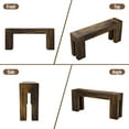 thumbnail image 6 of Extra Long Sofa Console Table for Entryway Living Room, 71-Inch Farmhouse Wood Behind Couch Table, Rectangular Accent Console with Wooden Double Base for Hallway Foyer Entrance, Rustic Brown, 6 of 7