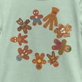 thumbnail image 2 of Girl's Marvel Christmas Gingerbread Cookie Circle  Graphic Tee Mint Small, 2 of 4