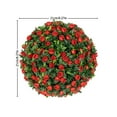 thumbnail image 3 of XYKA Tall Artificial Rose Topiary Ball Tree 21.6” Tall Artificial Rose Topiary Ball Tree Set of 2 Pack Potted Bushes UV Resistant Potted Plants for Indoor Outdoor Home ﻿, 3 of 8