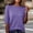 Dark Purple, variant on LEKODE Women's Pullover cotton top Summer Casual T-Shirts knit tops for women Dressy Casual Blouse knitted top half sleeves Casua Knit Pullover Sweater Crew Neck Solid Color Basic Top Black L