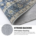 thumbnail image 5 of GLATTICE Washable 2x5 Runner Rug Hallways Non Slip Rug Runners Vintage Floral Printed Super Soft Carpet Runners for Entryway Bedroom Bedside Kitchen Laundry Room, Blue Grey Beige, 5 of 9