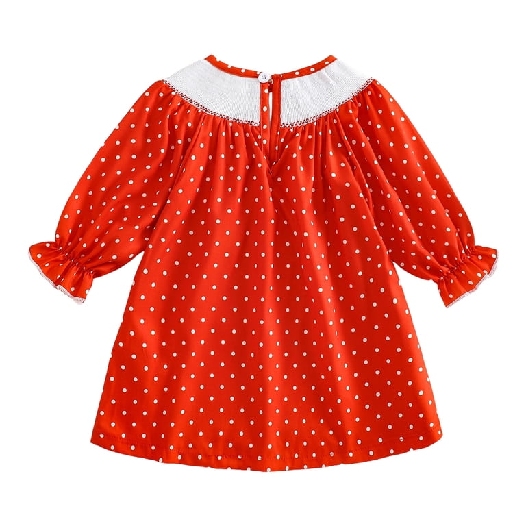 Leey-World Toddler Little Baby Girl Outfit Clover Smocked Dress Puff Short  Sleeve Plaid Dress Irish Clothes Baby Girls' Dresses(Red,12-18 Months) -  Walmart.com