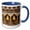 Blue/White, variant on 3drose, Bhutan. Spinning Prayer Wheels Along a Temple Wall., 11oz Mug