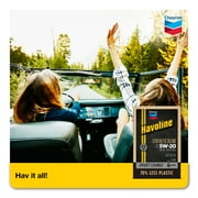 Chevron Havoline Synthetic Blend Motor Oil 5W-20, 6 Quart, Smart Change Box Case (2-Pack)