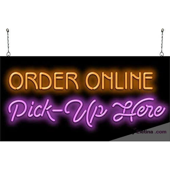 Neon Signs for Wall Decor Order Online Pick-up Here Sign Neon Led Tubing16x20inch