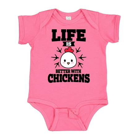 

Inktastic Life is Better with Chickens Gift Baby Boy or Baby Girl Bodysuit