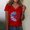 Red, variant on Shirts for Women Sunflower Pattern Crew Neck Loose Short Sleeve Graphic Tees Polyester Spandex Soft Breathable Casual Tee for Yoga Parties Coffee Cafe Xl Size Spring Summer Womens Tops
