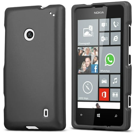 DARK GRAY PROTEX RUBBERIZED HARD SHELL CASE COVER FOR NOKIA LUMIA 520 (Nokia Lumia 520 Best Price)
