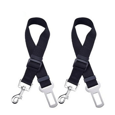 - 2 Packs Adjustable Car Seat Belt for Dog Cat Safety Leads Vehicle Seatbelt Harness