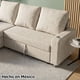 thumbnail image 2 of Salas L Love Seat Sofá cama Chaise long Confortable Café claro Melody Muebles R21, 2 of 5