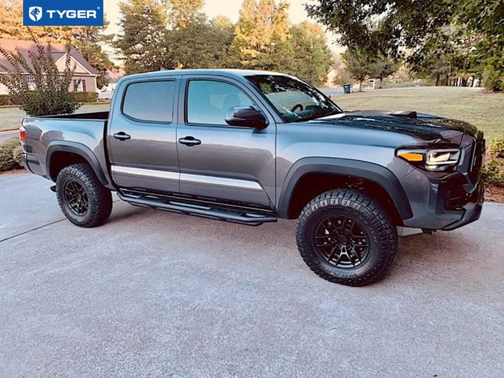 Tyger Auto Star Armor Compatible with 2005-2023 Toyota Tacoma | Double Cab | TG-AM2T20048 | Side Step Rails Nerf Bars Running Boards
