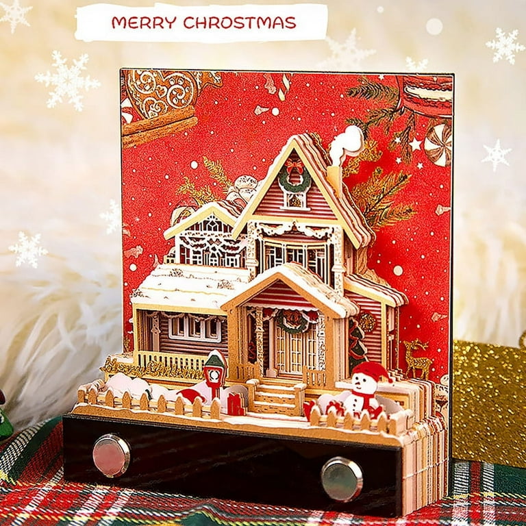 Christmas gift new year gift desk calendar wooden 2024-2025 Mini calendrier  de bureaupour la maison et le bureau Gold Foil photo