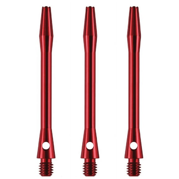 3 Sets (9 Shafts) Red Aluminum Dart Shafts   O'rings - Medium Length - 2 inch