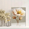thumbnail image 2 of Qisvanset Creamy Yellow Peony Oil Painting Canvas Wall Art 15.75x11.81 Inches, 2 of 8