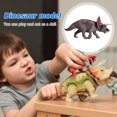 thumbnail image 3 of Simulación Jurásico Dinosaurio Juguete Niños Triceratops Modelo Animal Colección Muñecas Tmvgtek juguetes de los niños, 3 of 9