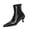 Black Boots, variant on HAPIMO Women Ankle Boots Pointed Toe Kitten Heel Back Zipper Glossy Faux Leather Footwear For Formal Dinner And Stylish Party Black 36