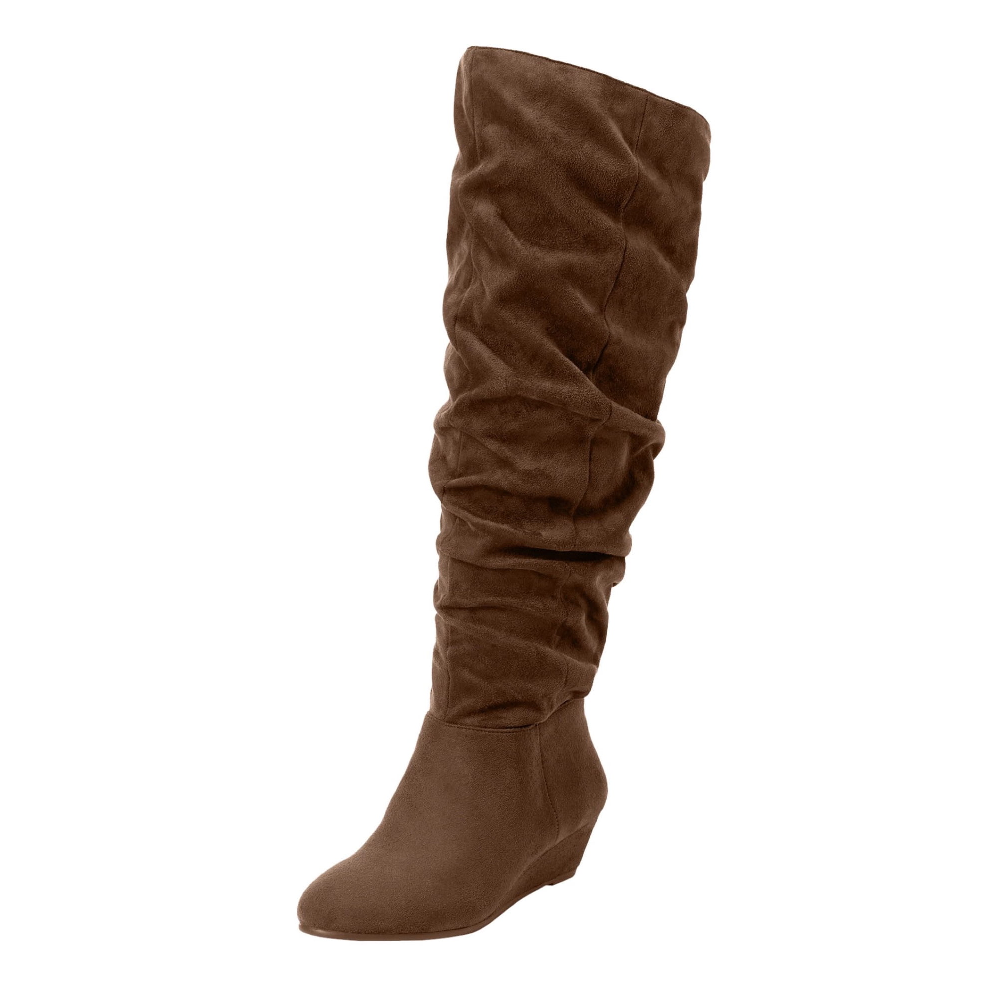Comfortview Tamara Wide Calf Boot Tall Knee High Low Heel Shoes