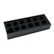 thumbnail image 1 of Jarrón de flores rectangular de acrílico negro largo para oficina y sala de estar 30x10x6.5cm 12 agujeros, 1 of 9