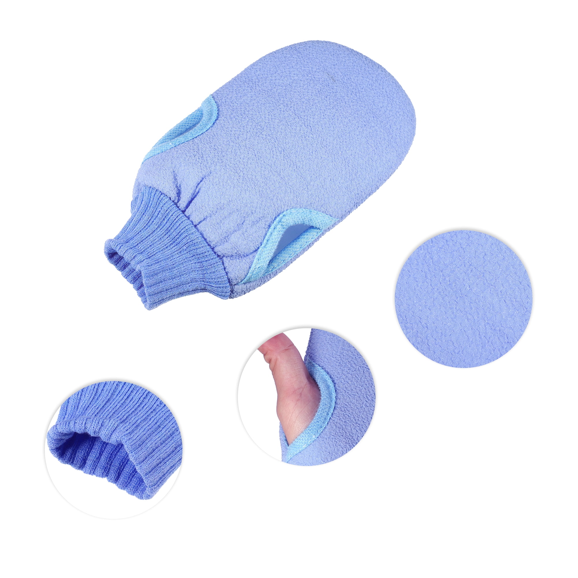 Unique Bargains Shower Gloves for Bathroom 1Pc Blue